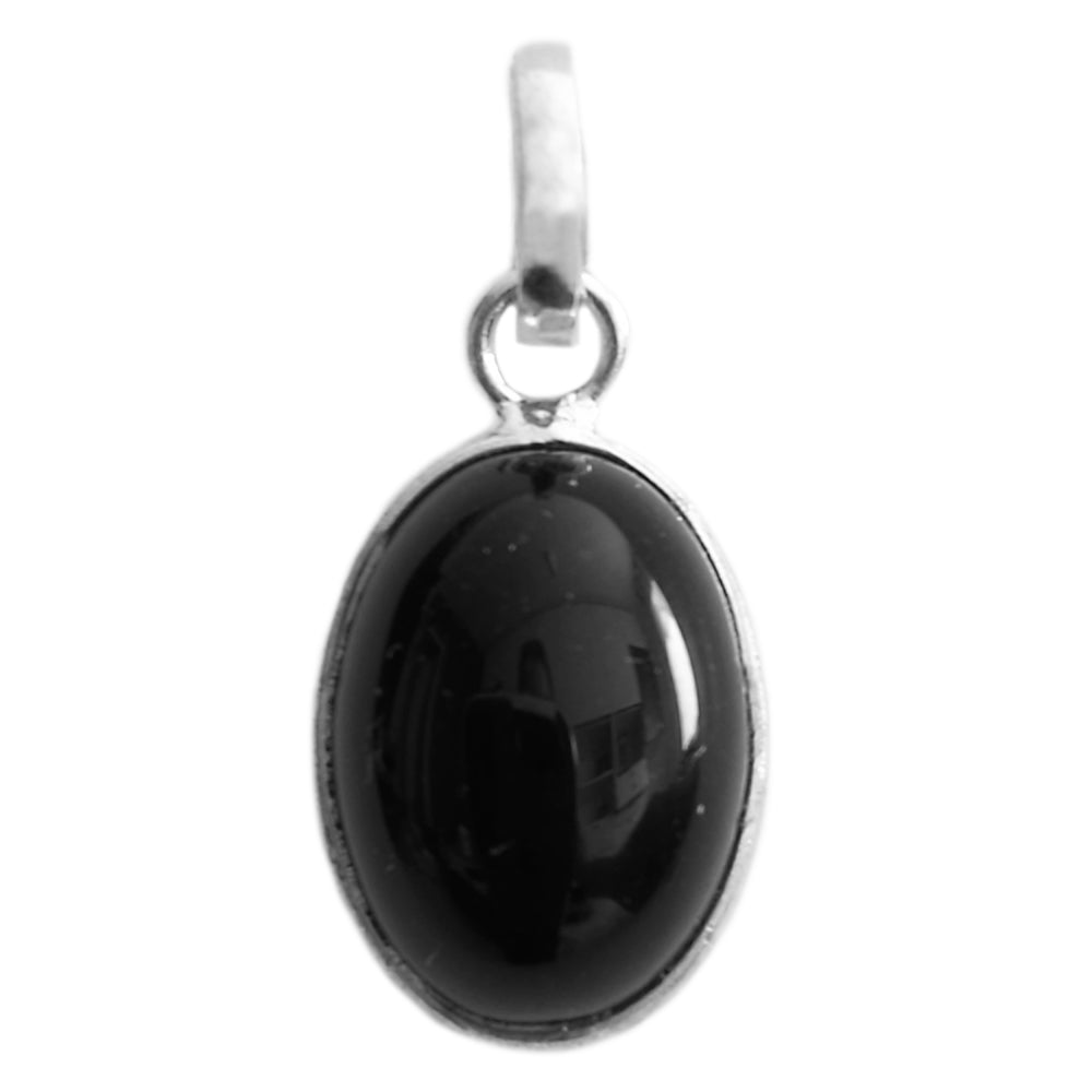 Black onyx sterling silver pendant