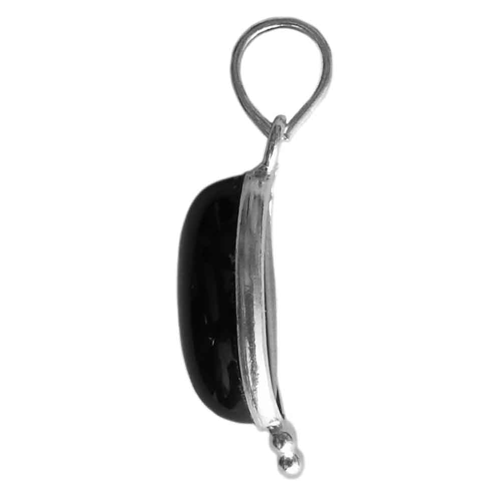 Pendentif onyx noir en argent massif 925