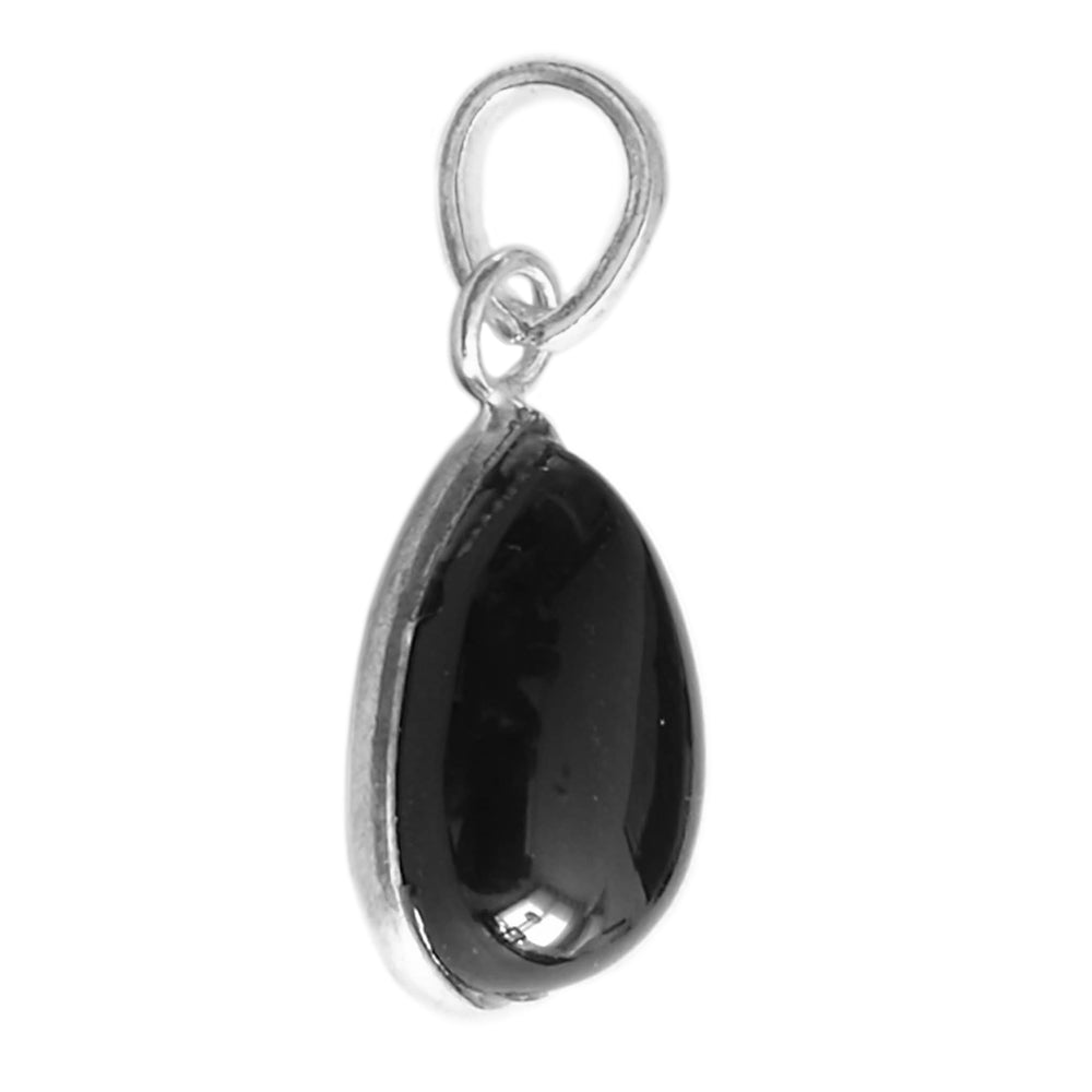 Pendentif onyx noir en argent massif 925
