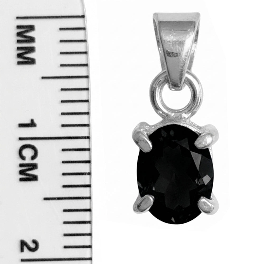 Pendentif onyx noir en argent massif 925