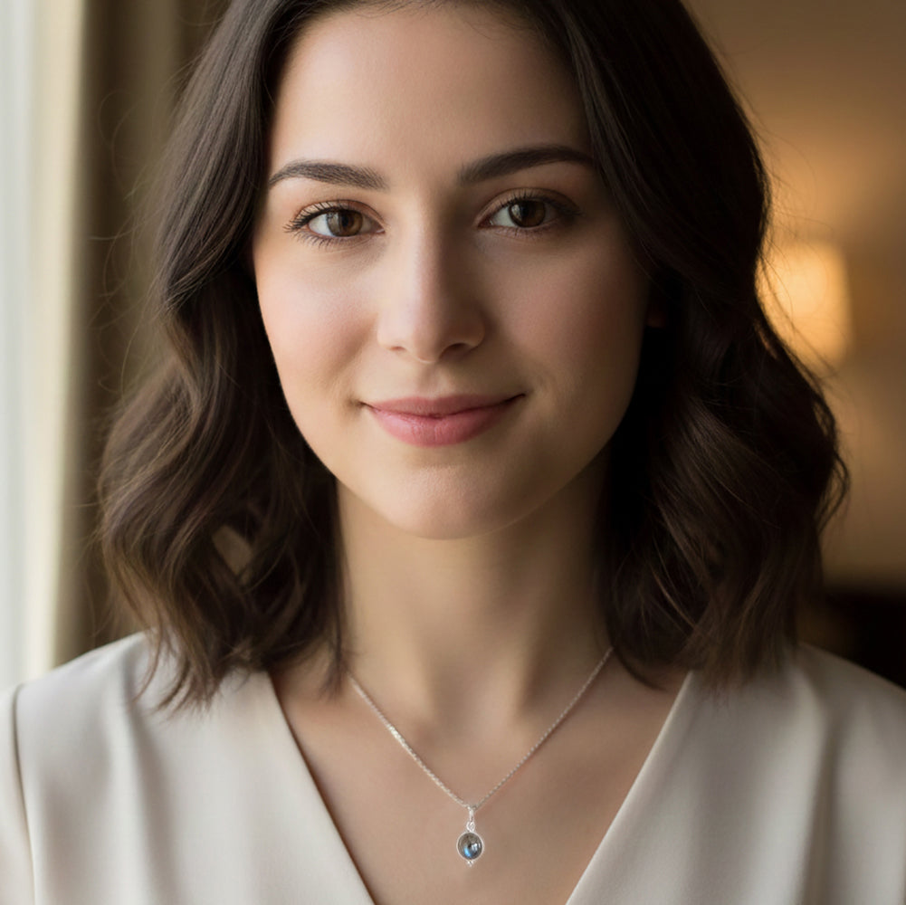 Labradorite sterling silver pendant