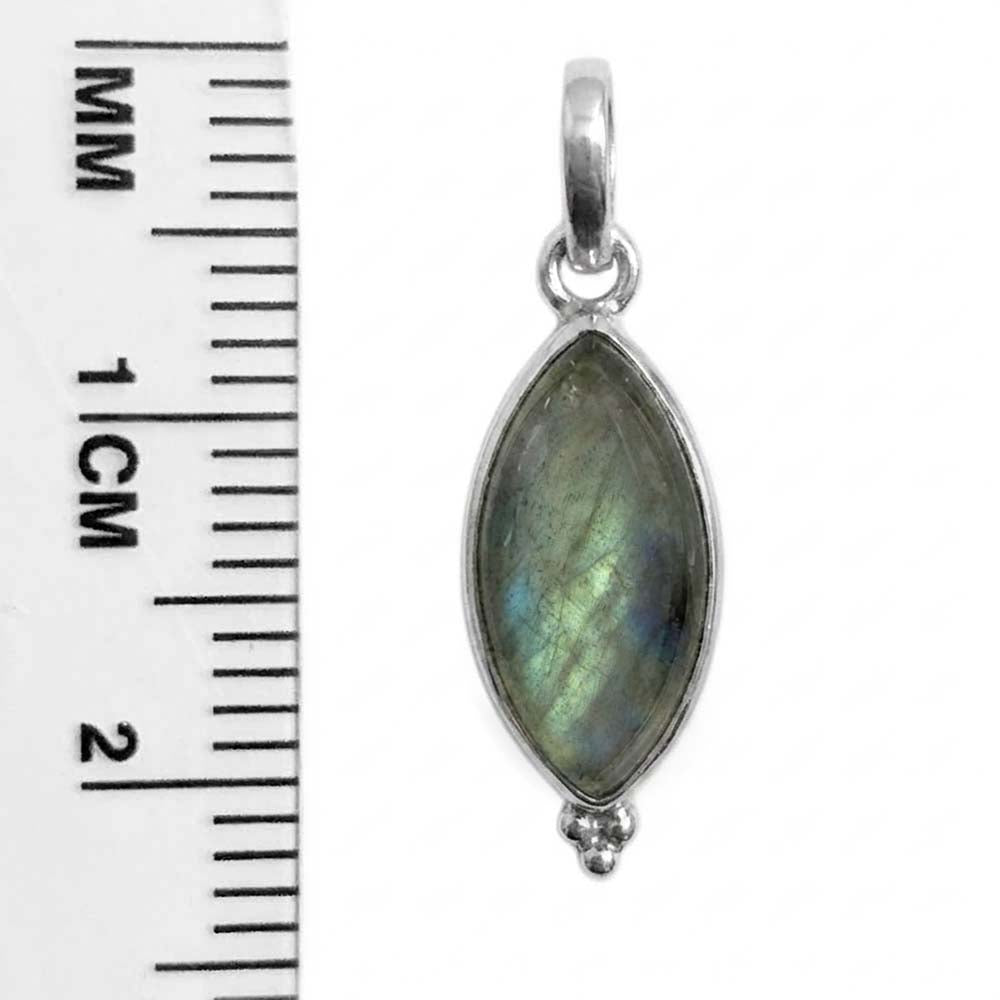 Pendentif labradorite en argent massif 925