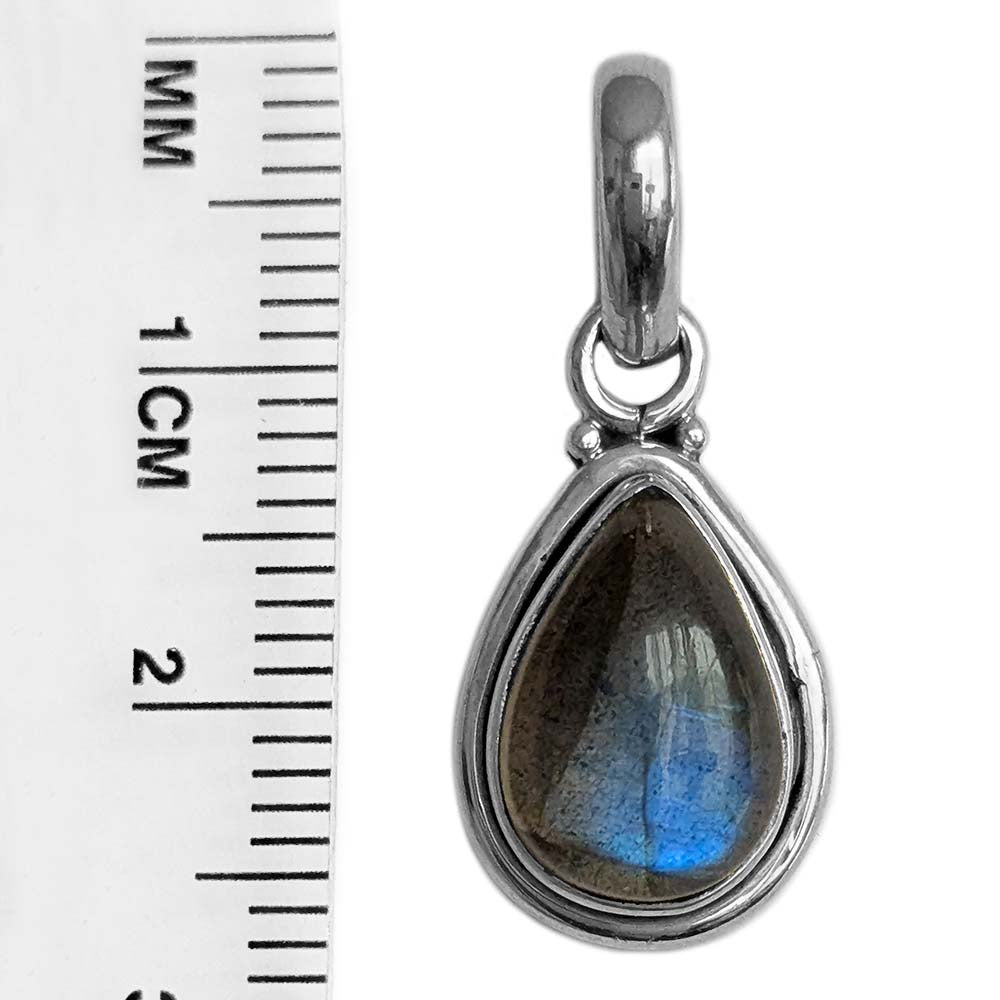 Pendentif labradorite en argent massif 925