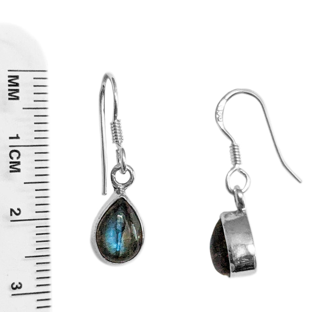 Boucles d’oreilles labradorite en argent massif 925
