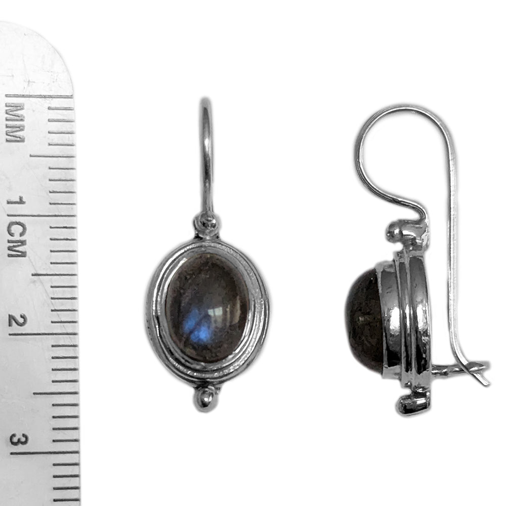 Boucles d’oreilles labradorite en argent massif 925