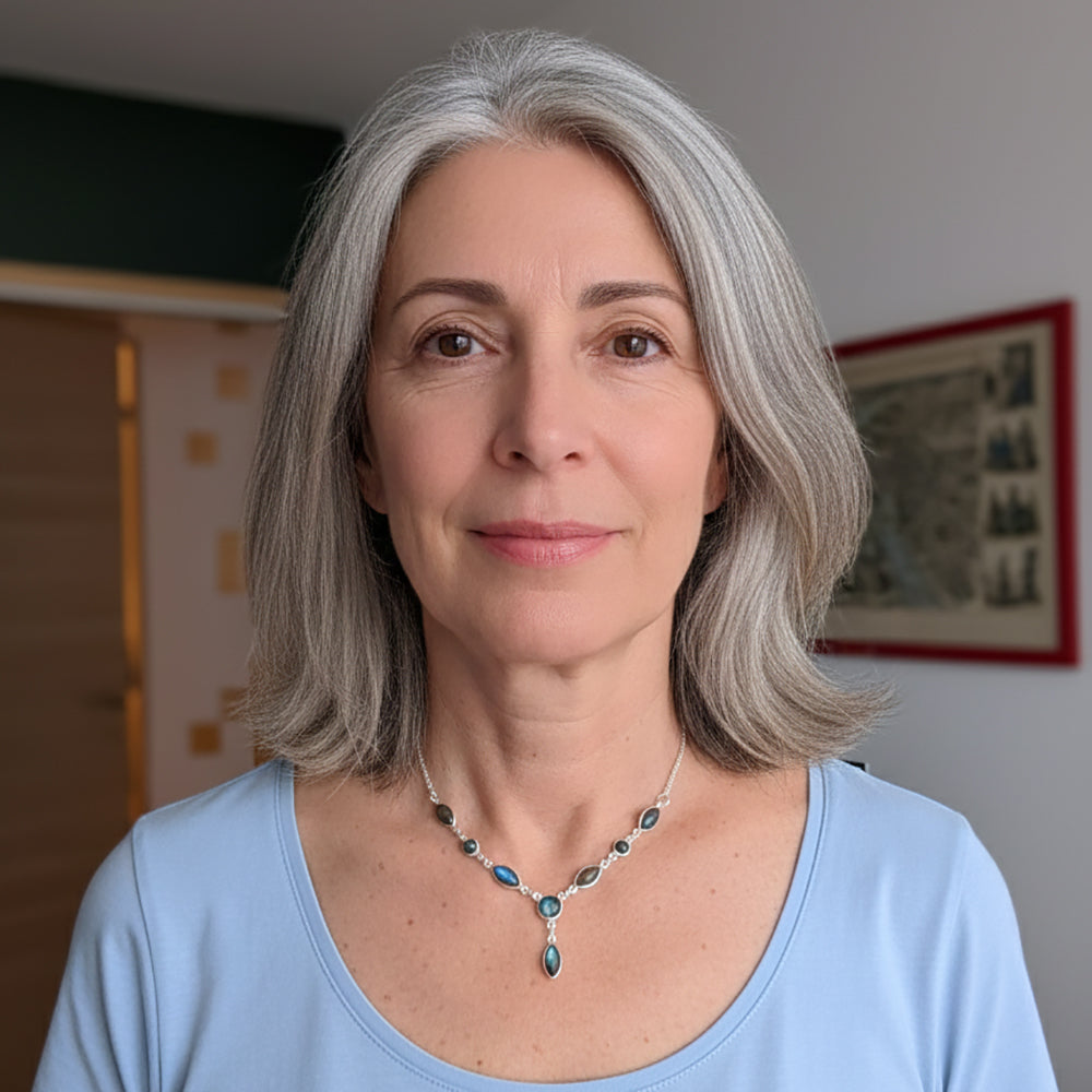 Collier labradorite en argent massif 925