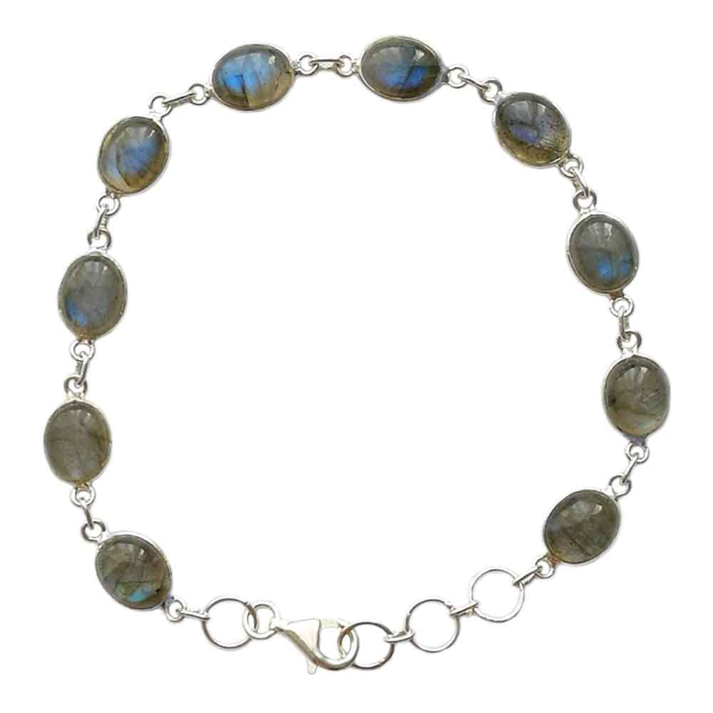 Labradorite sterling silver bracelet