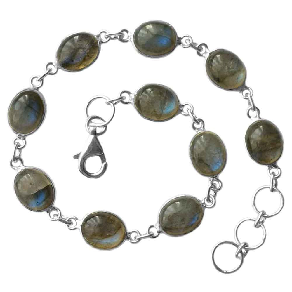 Labradorite sterling silver bracelet