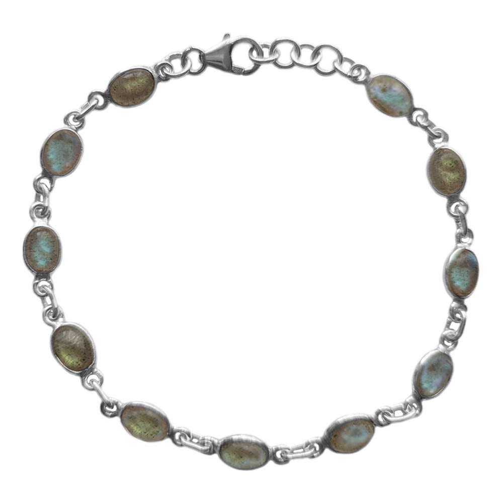 Labradorite sterling silver bracelet