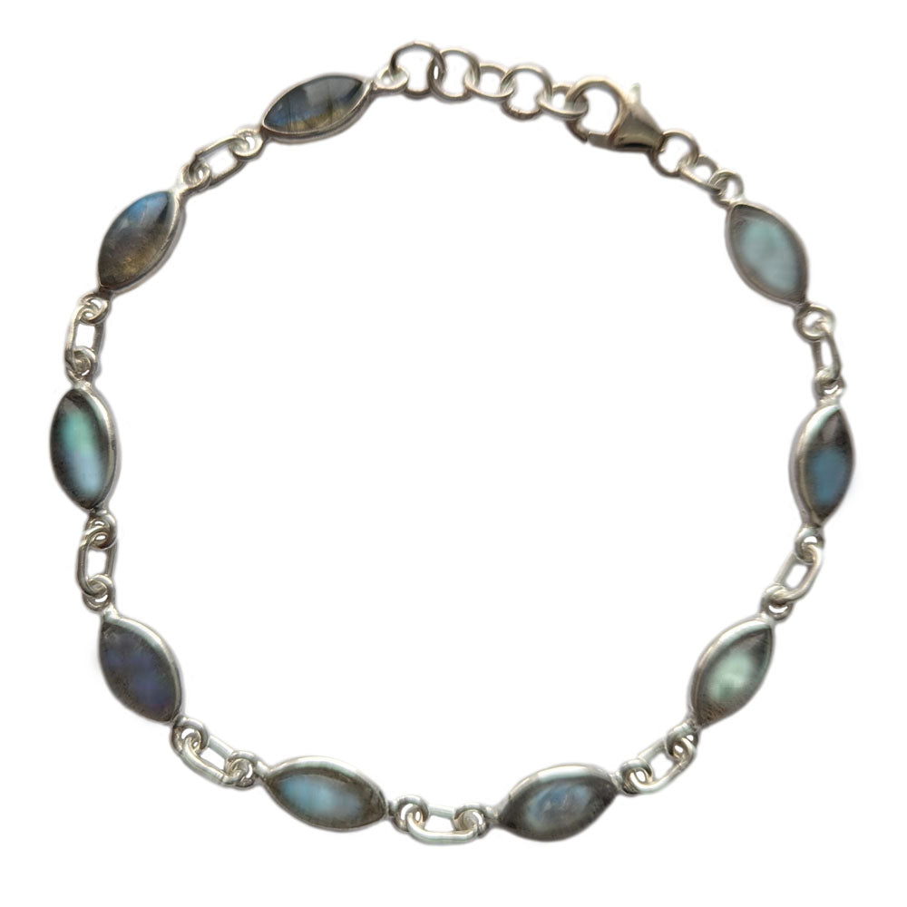 Labradorite sterling silver bracelet