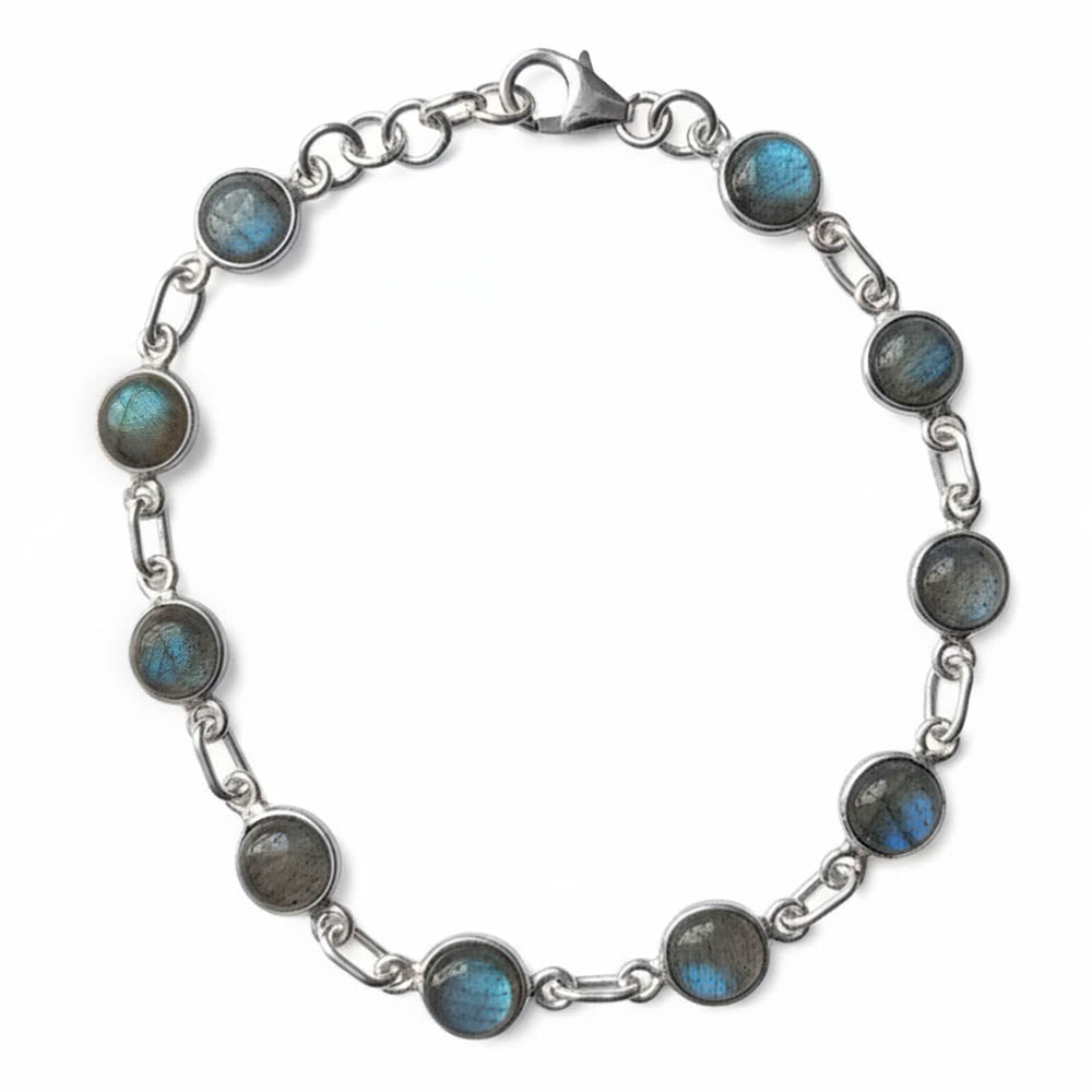 Labradorite sterling silver bracelet