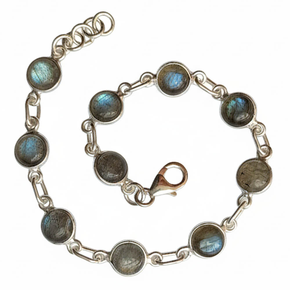 Labradorite sterling silver bracelet