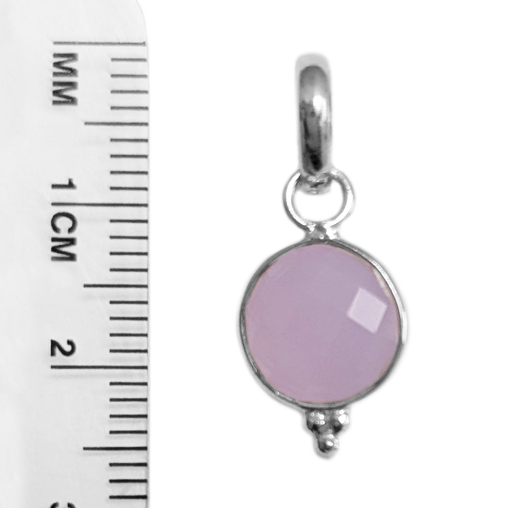 Pendentif quartz rose en argent massif 925