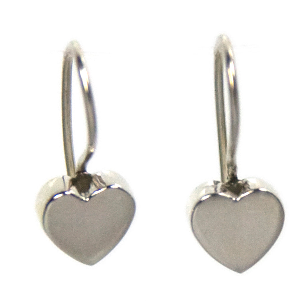 Boucles d’oreilles coeur en argent massif 925