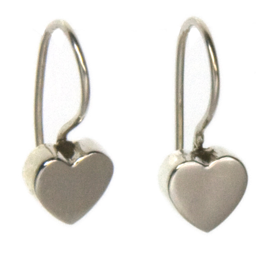 Boucles d’oreilles coeur en argent massif 925