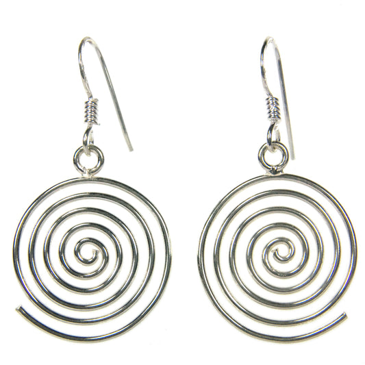 Sterling silver spiral earrings