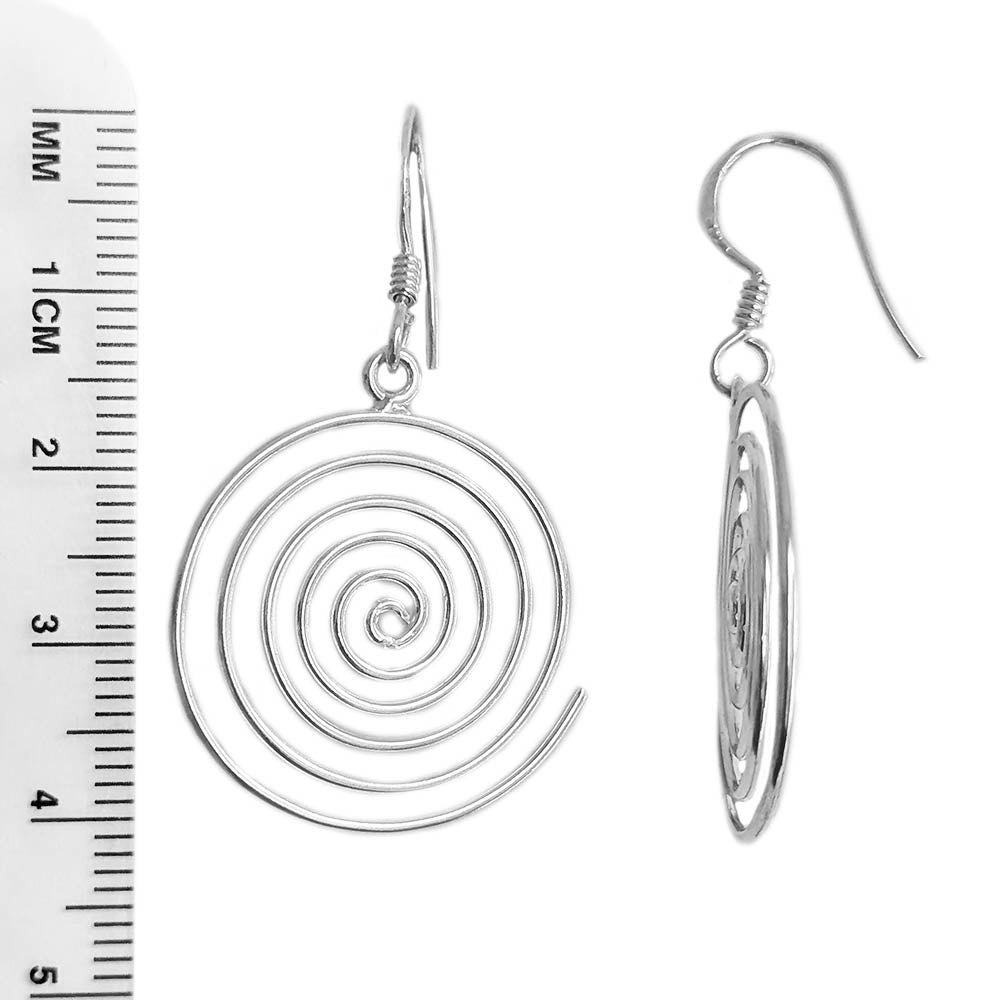 Sterling silver spiral earrings