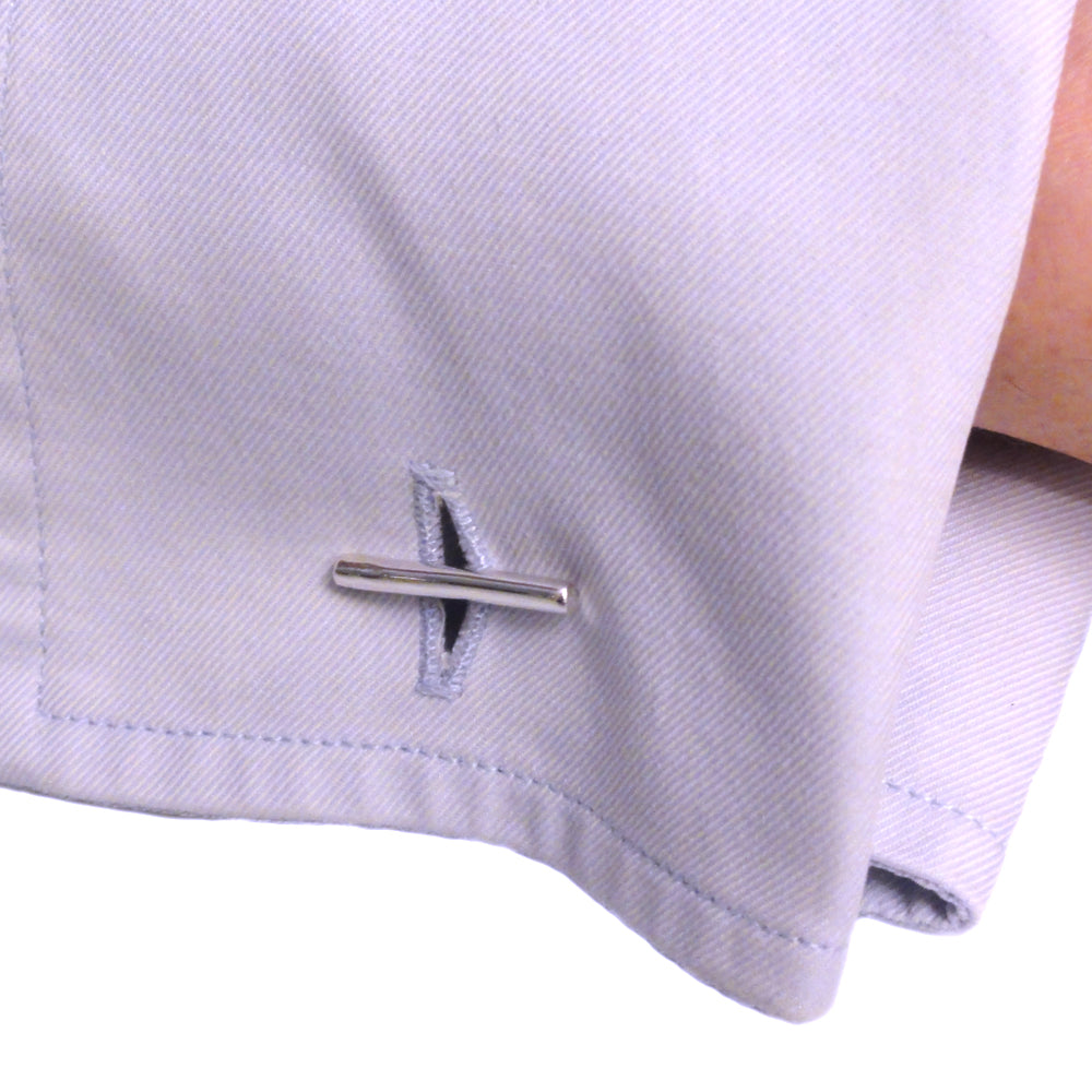 Rectangular sterling silver cufflinks