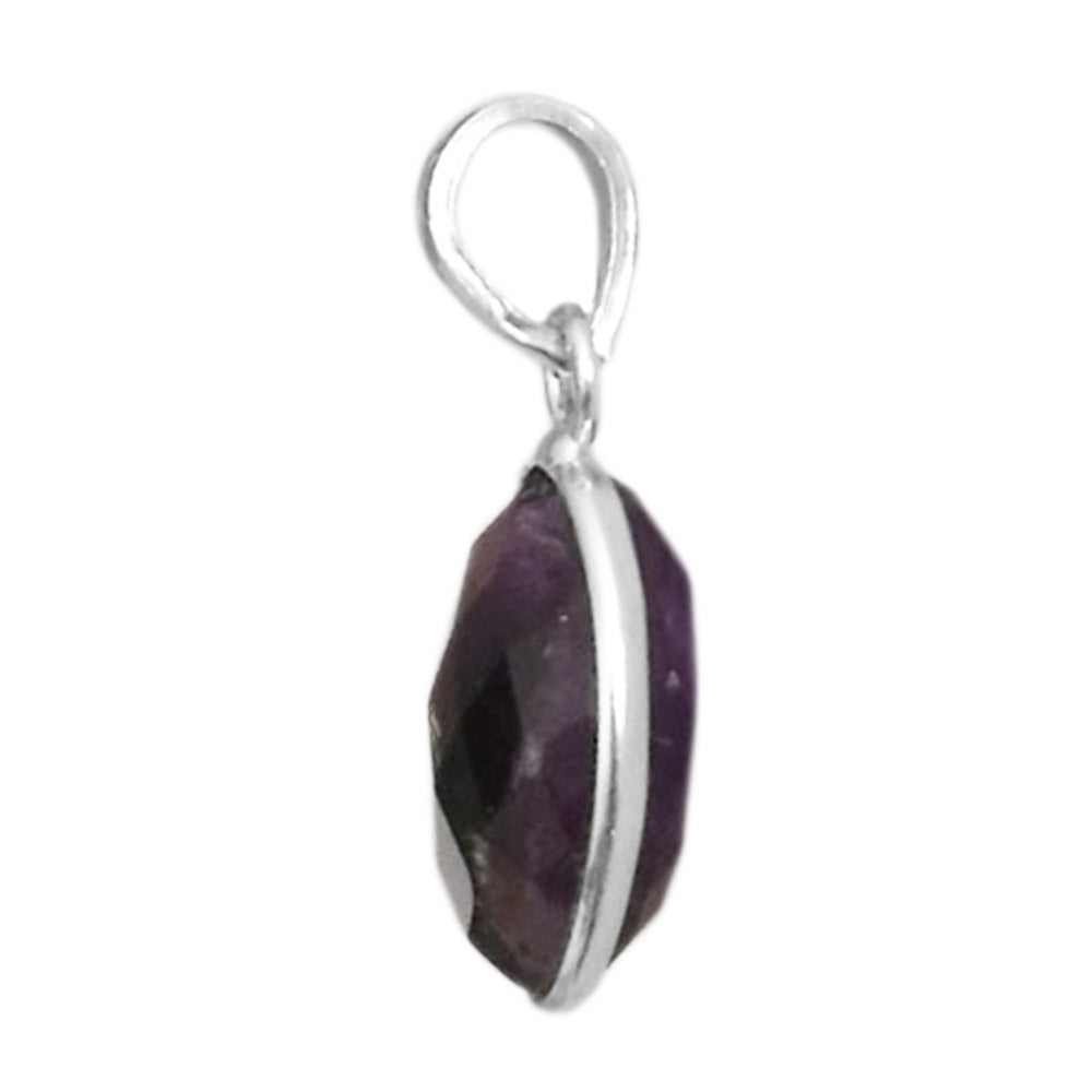 Amethyst pendant in sterling silver 925