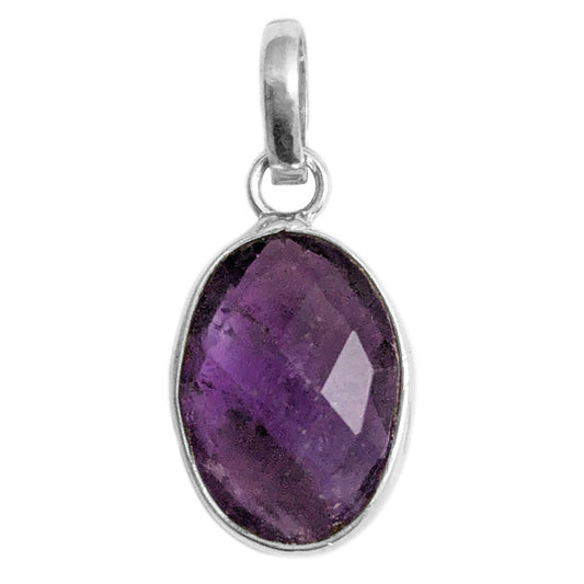Pendentif améthyste en argent massif 925