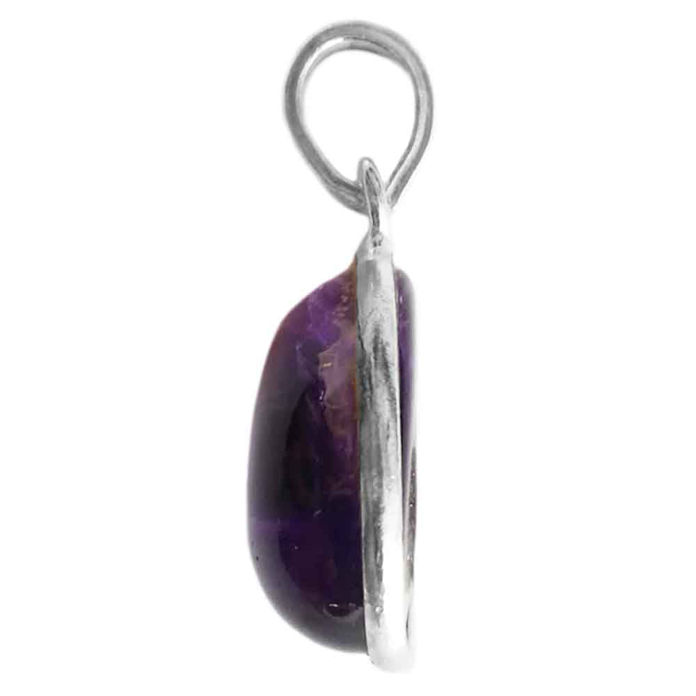 Amethyst pendant in sterling silver 925