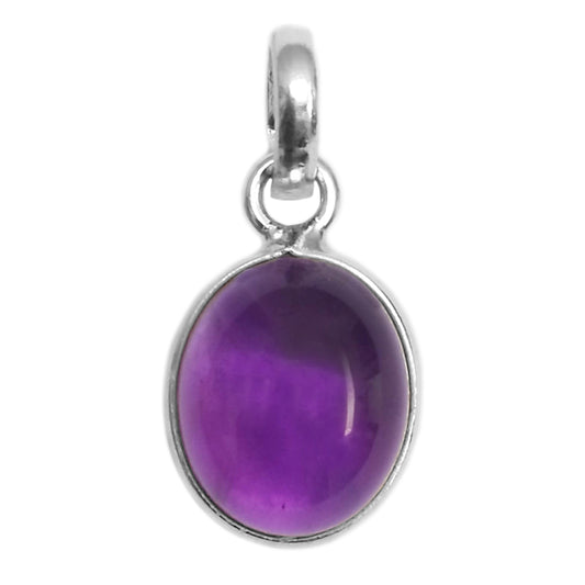 Amethyst sterling silver pendant