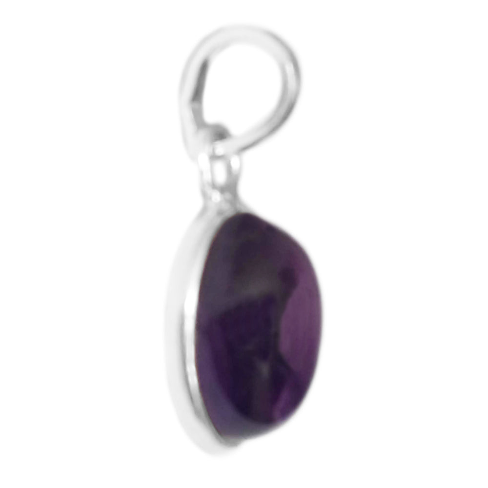 Amethyst sterling silver pendant