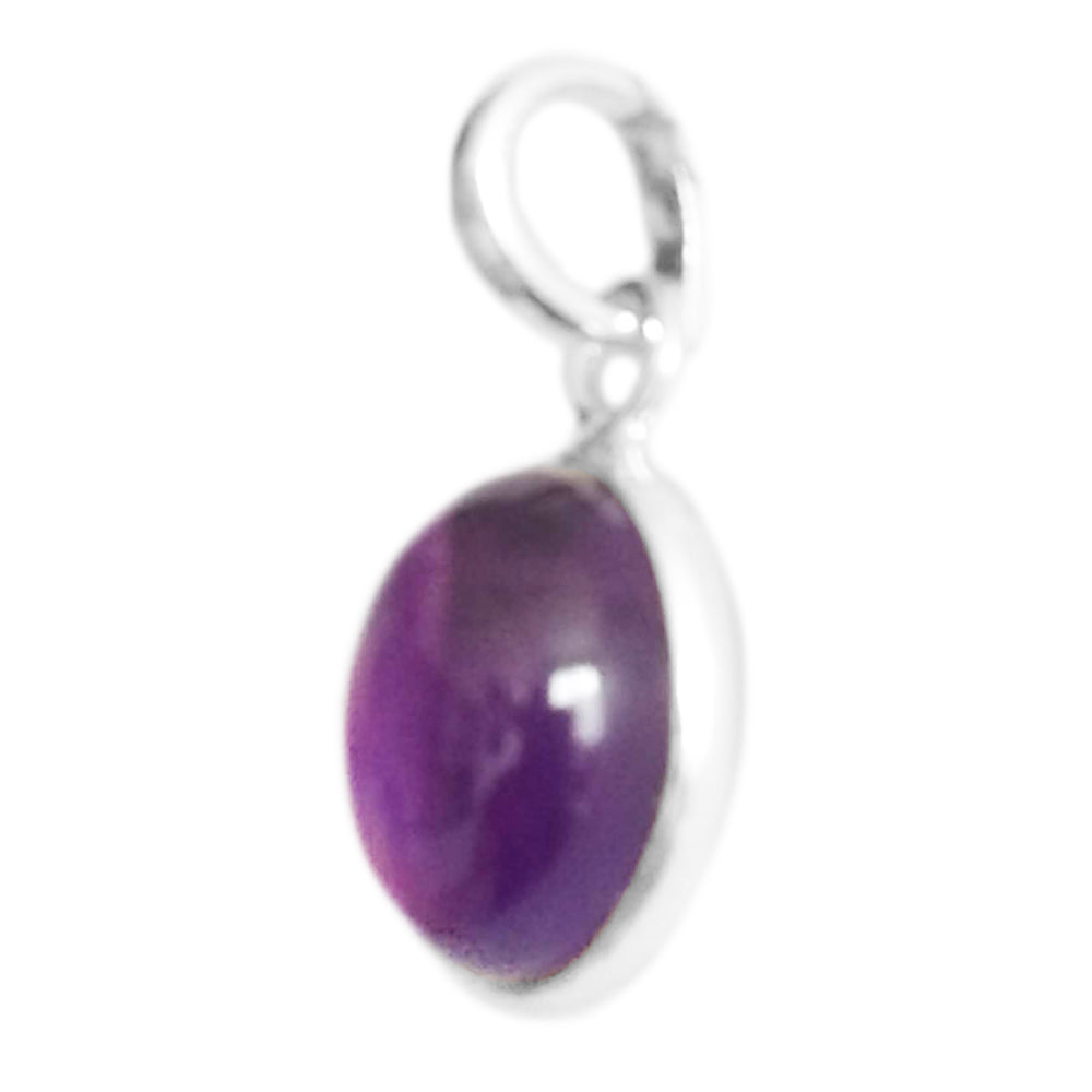 Amethyst sterling silver pendant