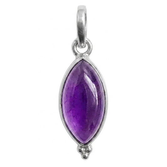 Amethyst sterling silver pendant