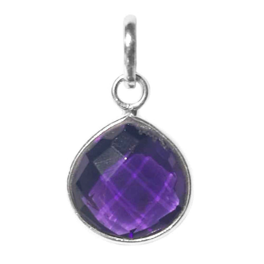 Amethyst sterling silver pendant