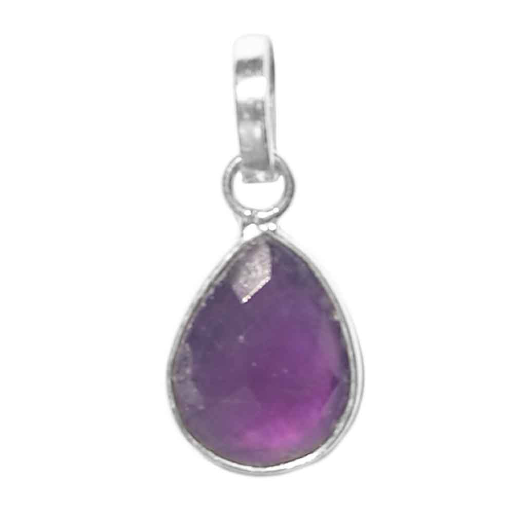 Amethyst sterling silver pendant