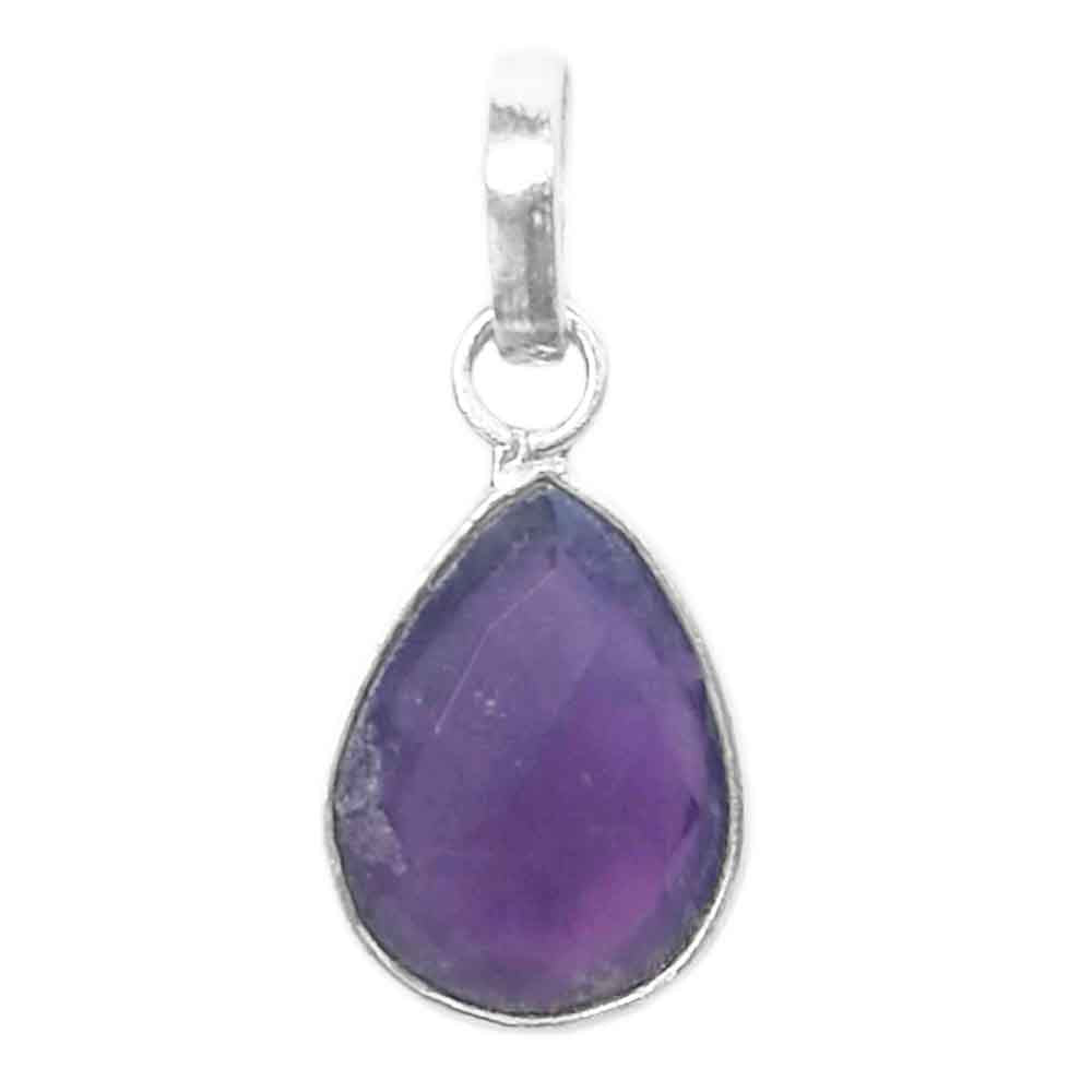 Amethyst sterling silver pendant