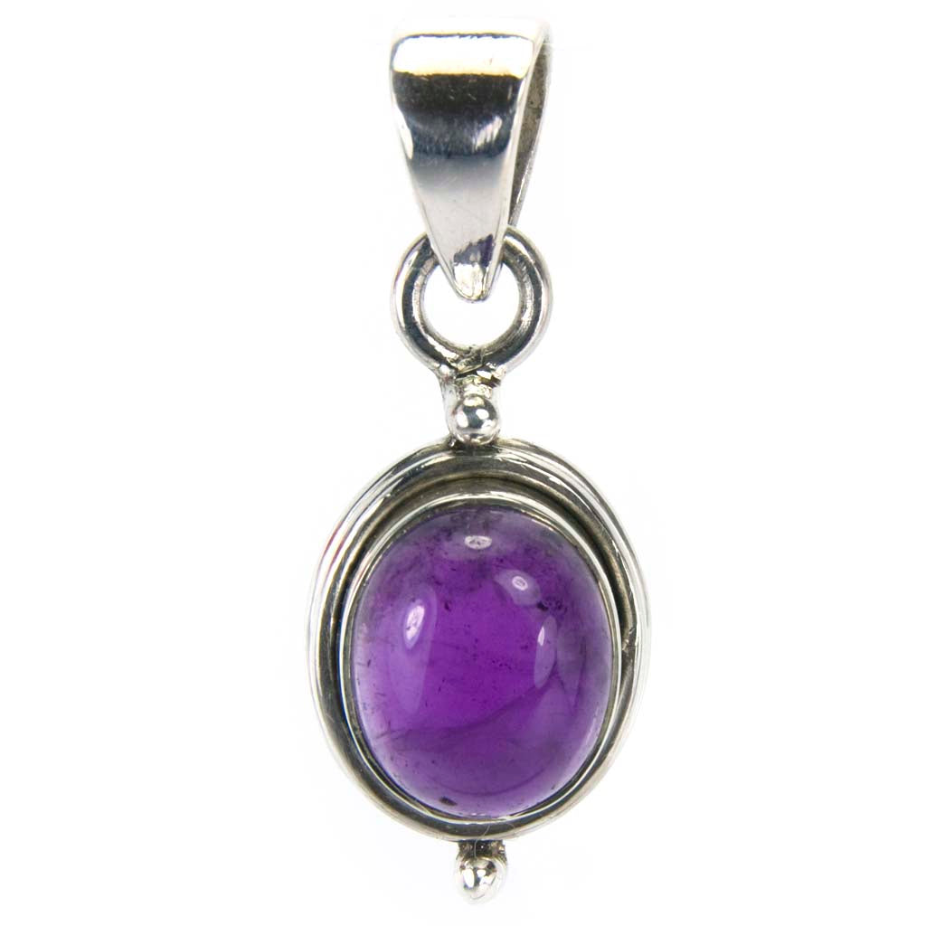 Amethyst sterling silver pendant