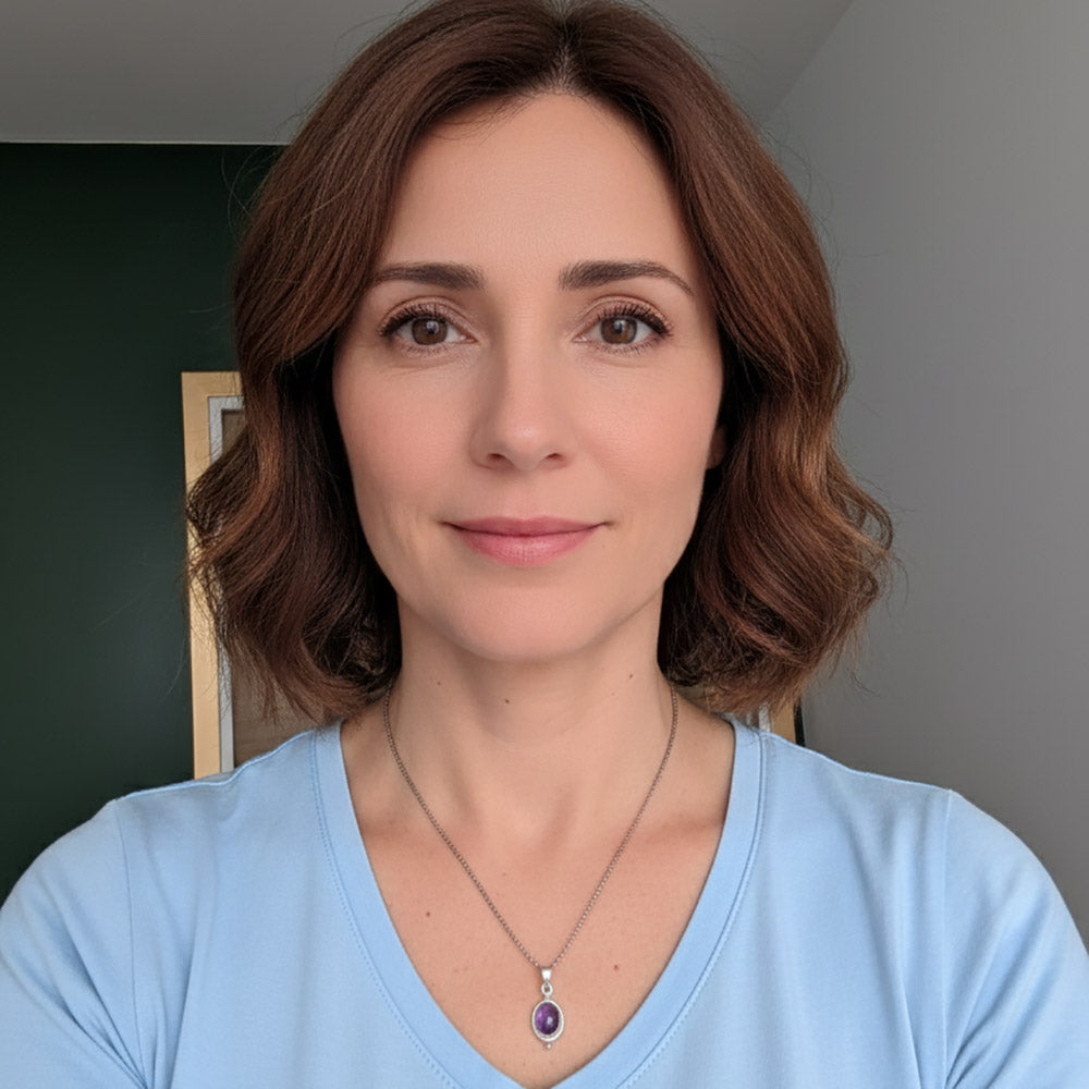 Pendentif améthyste en argent massif 925