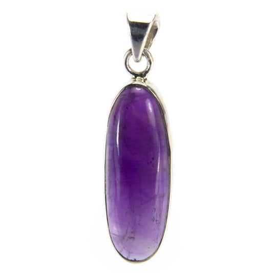 Amethyst pendant in sterling silver 925