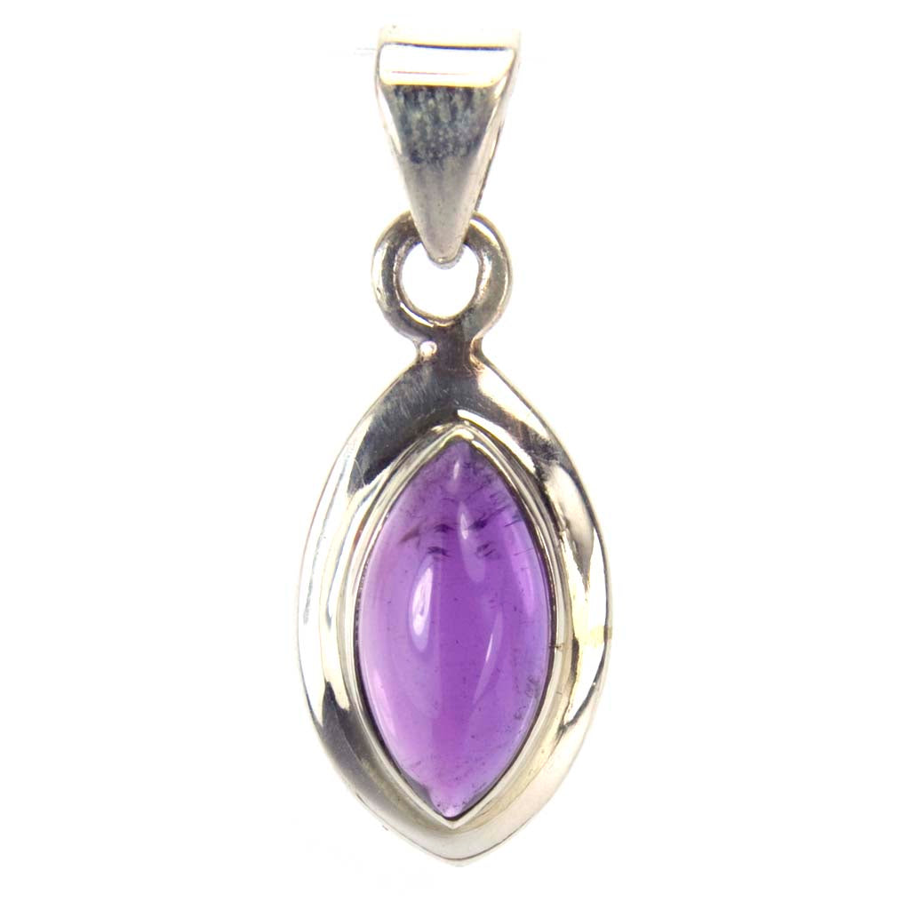 Amethyst pendant in sterling silver 925