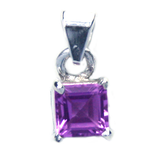 Amethyst sterling silver pendant