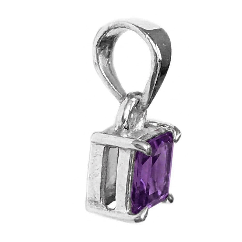 Amethyst sterling silver pendant