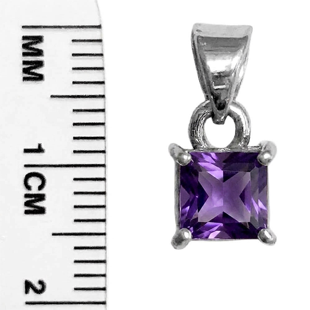 Amethyst sterling silver pendant