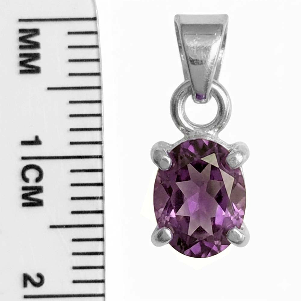 Pendentif améthyste en argent massif 925