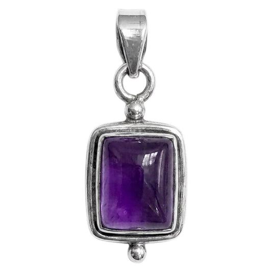 Amethyst sterling silver pendant