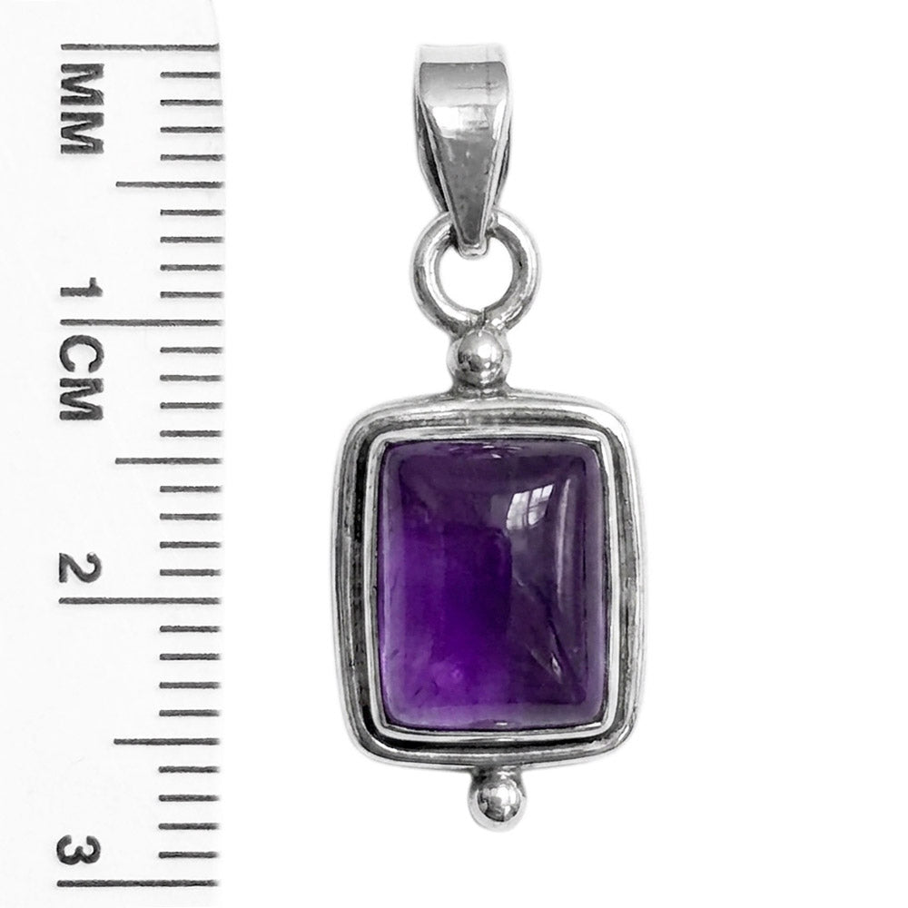 Pendentif améthyste en argent massif 925