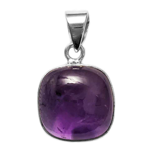 Amethyst sterling silver pendant