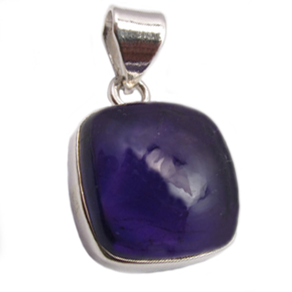 Amethyst sterling silver pendant