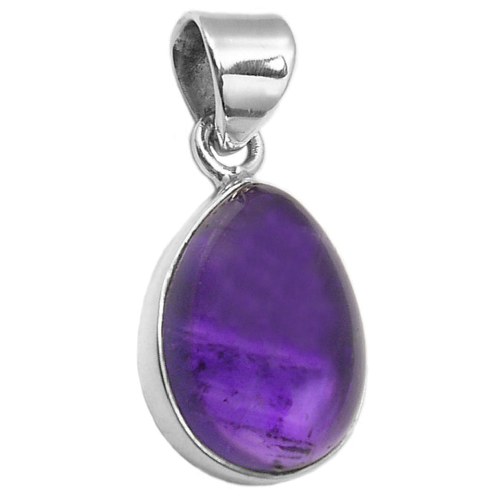 Amethyst sterling silver pendant