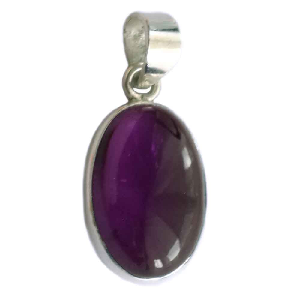 Amethyst sterling silver pendant