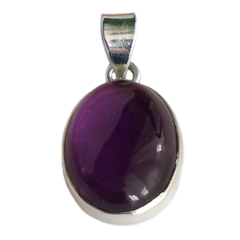 Amethyst sterling silver pendant