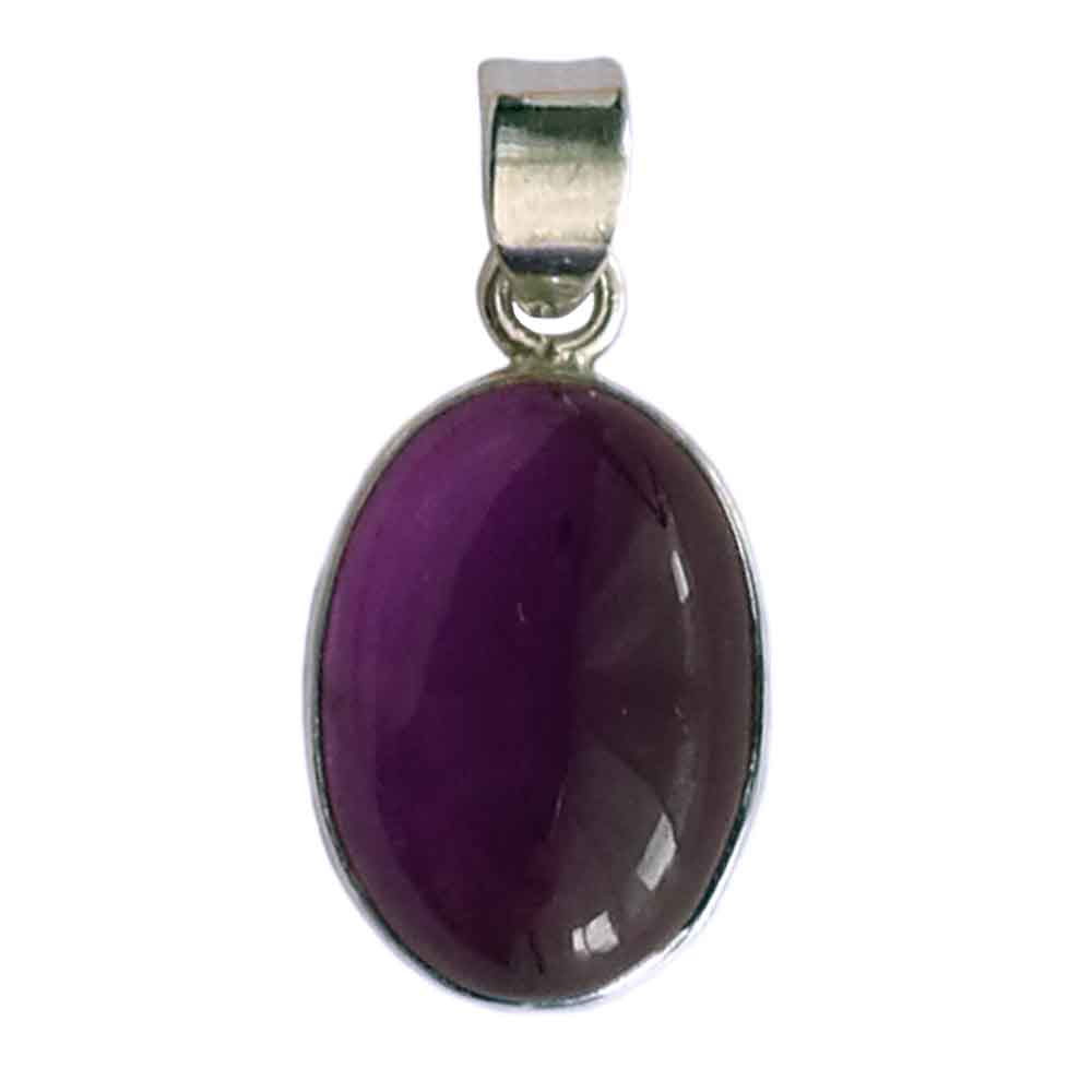 Amethyst sterling silver pendant