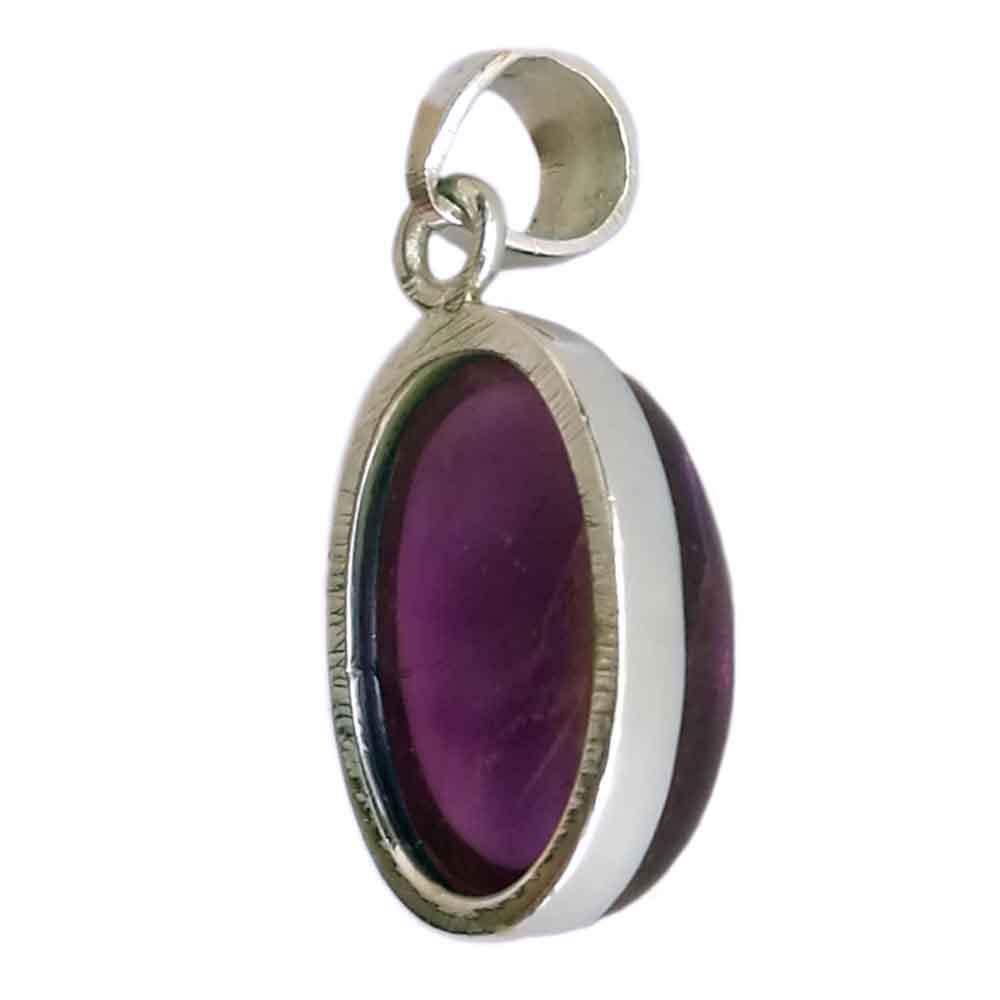 Amethyst sterling silver pendant