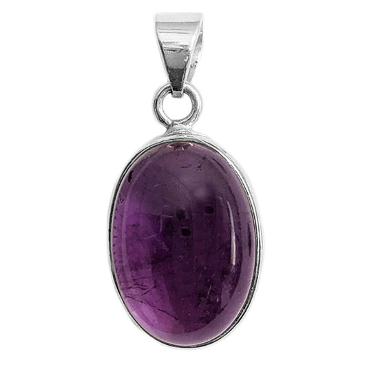 Amethyst sterling silver pendant